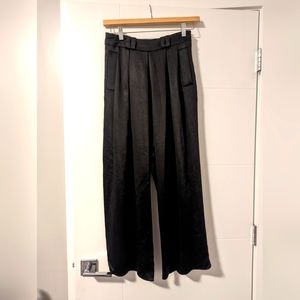 Fame and Partners Satin Black Trousers